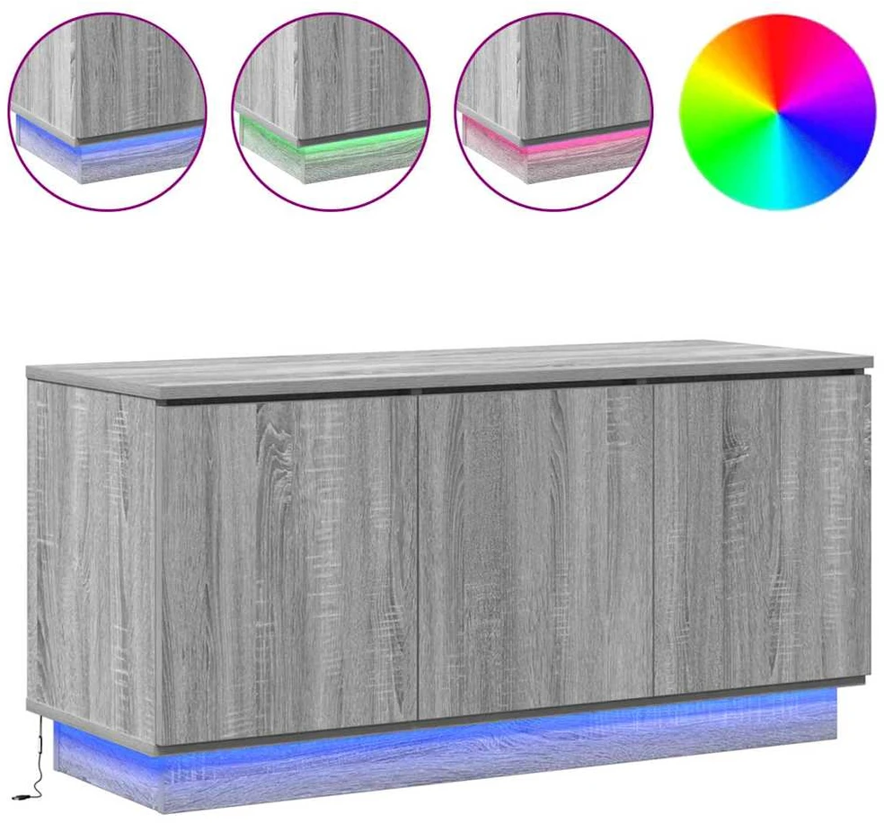 TV staliukas Televizoriaus spintelė 100 x 38 x 49 cm Pilkas Sonoma