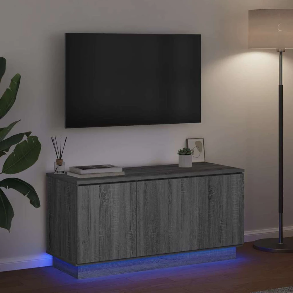TV staliukas Televizoriaus spintelė 100 x 38 x 49 cm Pilkas Sonoma