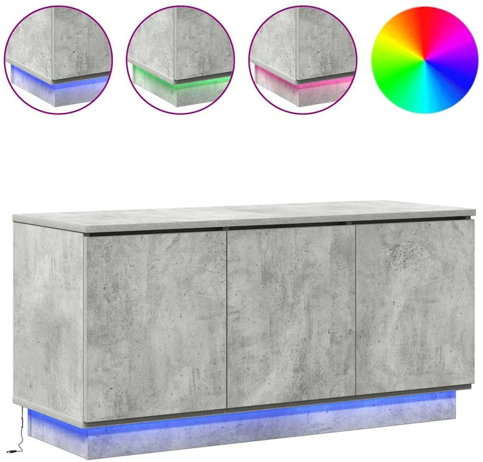 TV staliukas Televizoriaus spintelė 100 x 38 x 49 cm Betono pilka