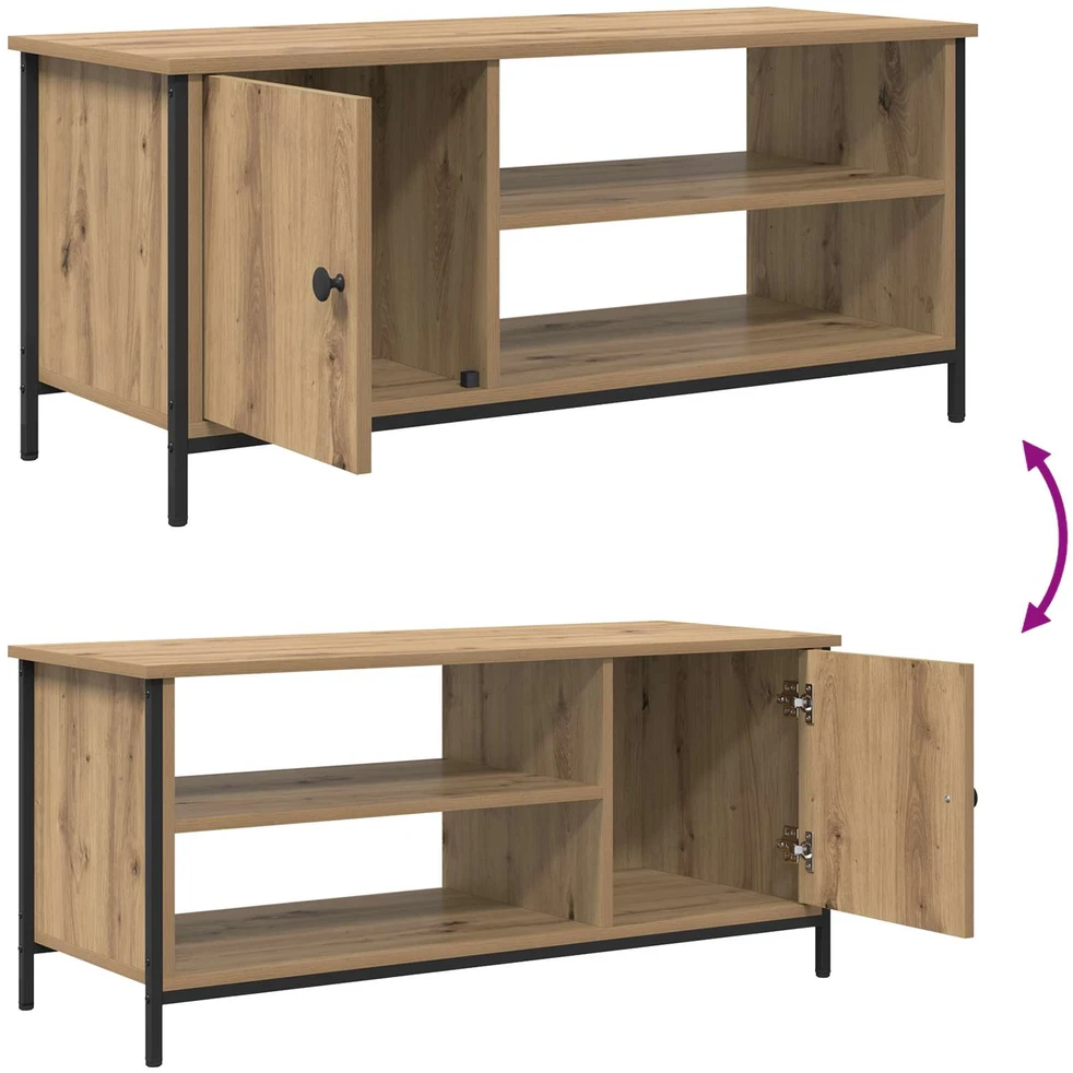 TV staliukas Televizoriaus spintelė 100 x 40 x 45 cm Amatininkų ąžuolas