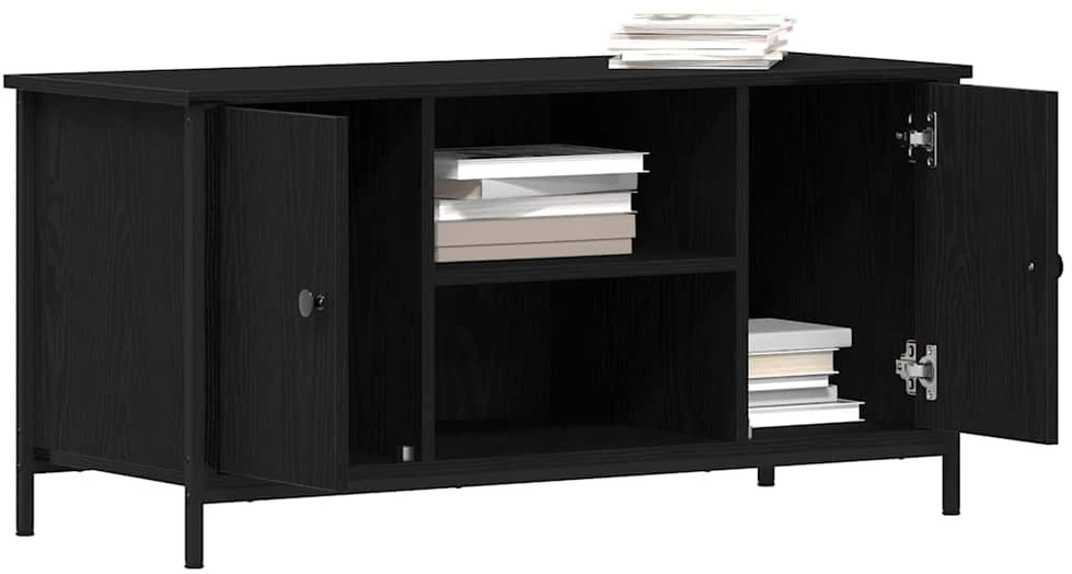 TV staliukas Televizoriaus spintelė 100 x 40 x 50 cm juoda ąžuolo