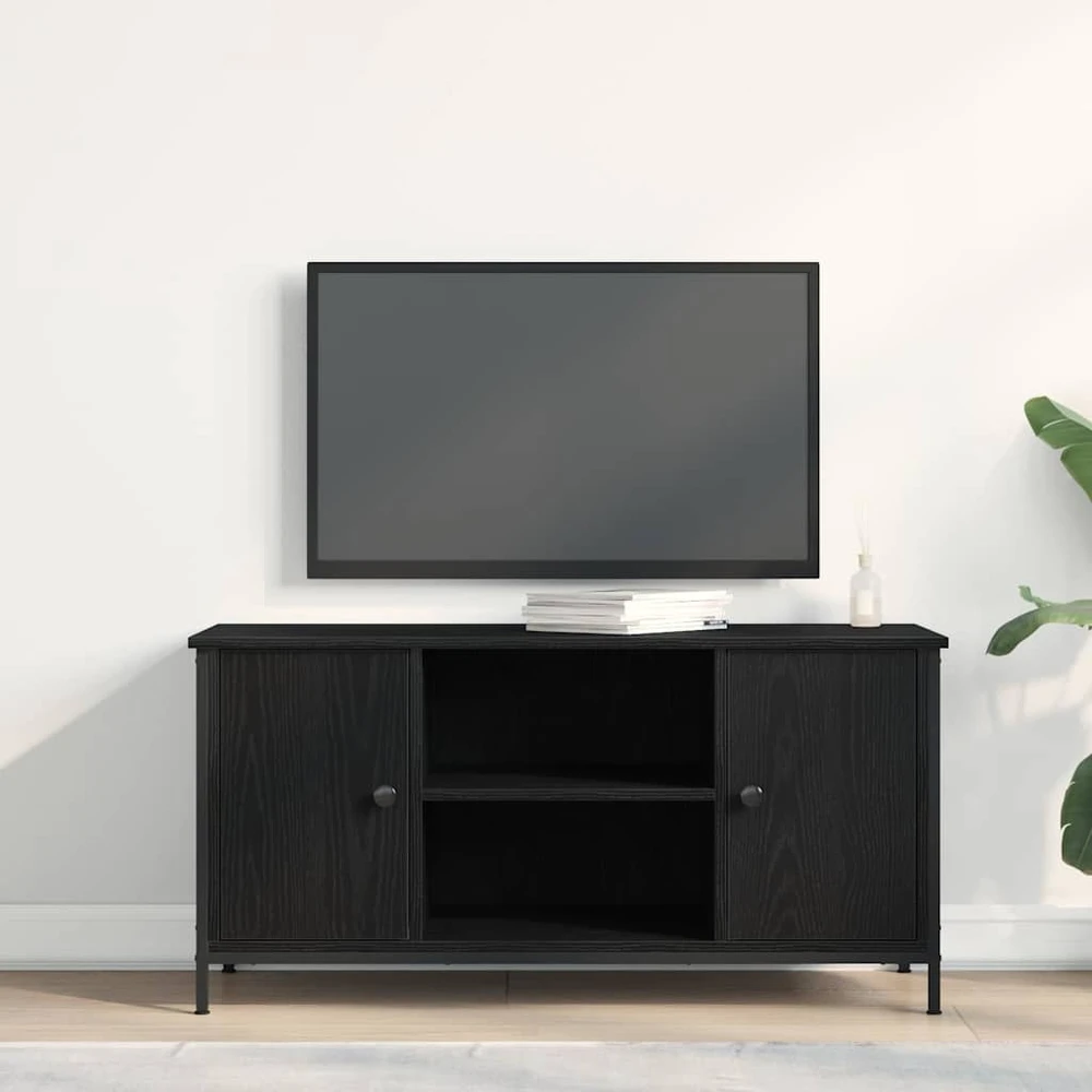 TV staliukas Televizoriaus spintelė 100 x 40 x 50 cm juoda ąžuolo