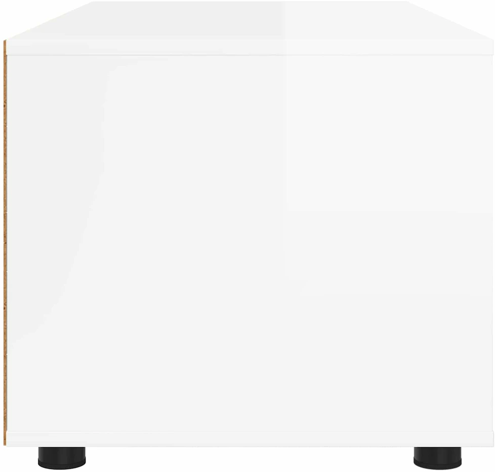 TV staliukas Televizoriaus spintelė 100 x 48 x 43 cm Aukštai blizganti balta