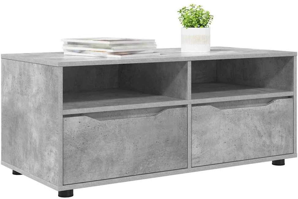 TV staliukas Televizoriaus spintelė 100 x 48 x 43 cm Betono pilka