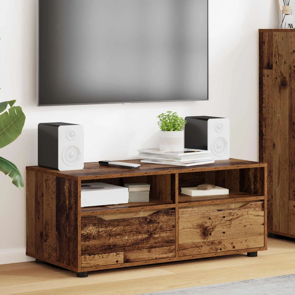 TV staliukas Televizoriaus spintelė 100 x 48 x 43 cm Senovinis medis