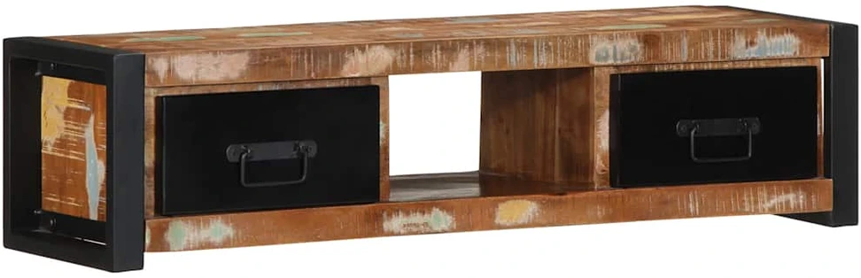 TV staliukas televizoriaus spintelė 100x30x25 cm Regeneruota medžio masyva