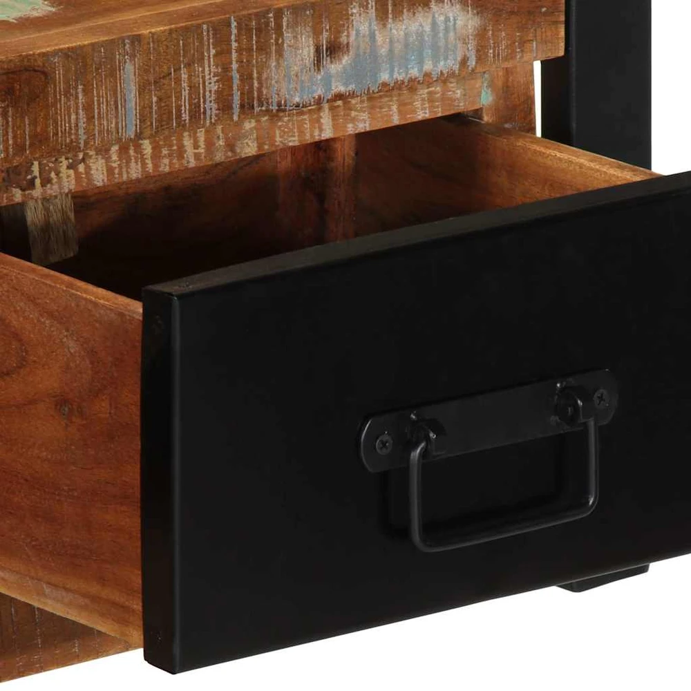 TV staliukas televizoriaus spintelė 100x30x25 cm Regeneruota medžio masyva
