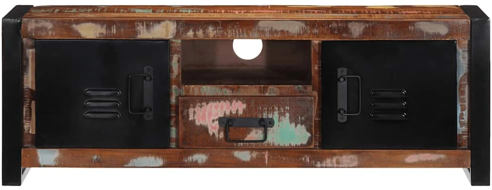 TV staliukas televizoriaus spintelė 100x30x35 cm Regeneruota medžio masyva