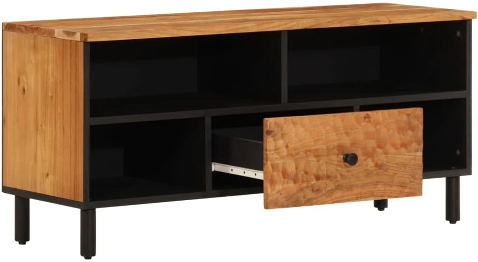 TV staliukas Televizoriaus spintelė, 100x33x46cm, akacijos medienos masyvas