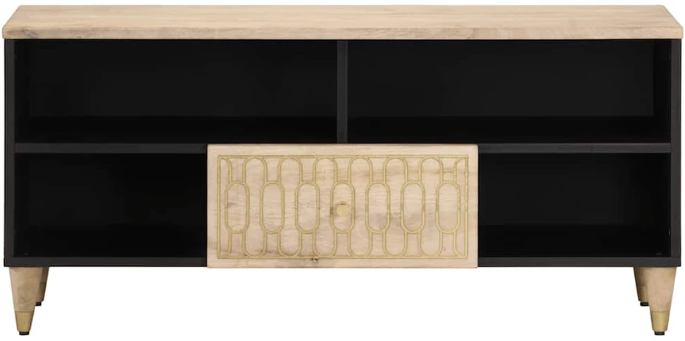 TV staliukas Televizoriaus spintelė, 100x33x46cm, mango medienos masyvas