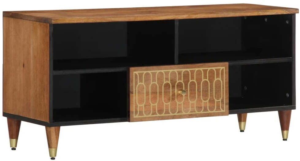 Televizoriaus spintelė, 100x33x46cm, mango medienos masyvas