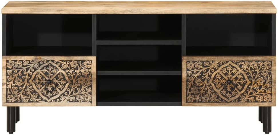 TV staliukas Televizoriaus spintelė, 100x33x46cm, mango medienos masyvas