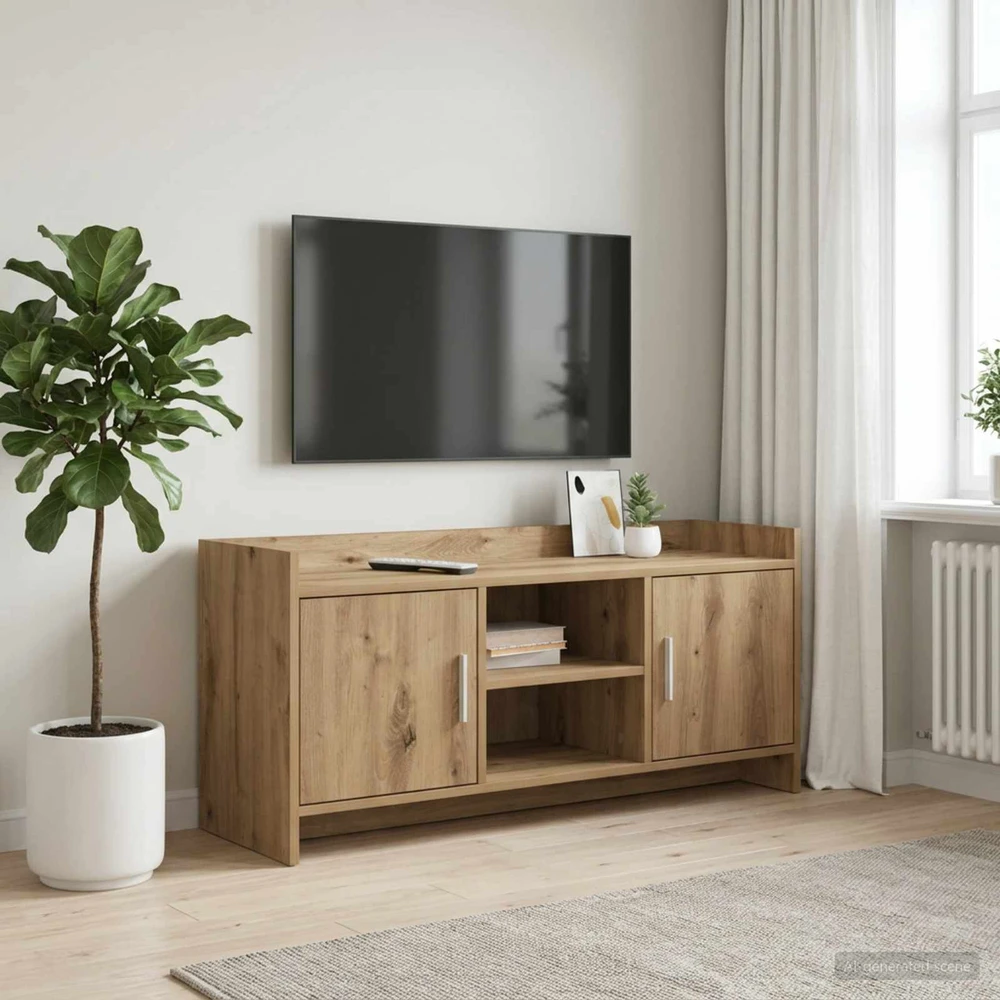 TV staliukas Televizoriaus spintelė 102 x 33 x 47 cm Artisano ąžuolo