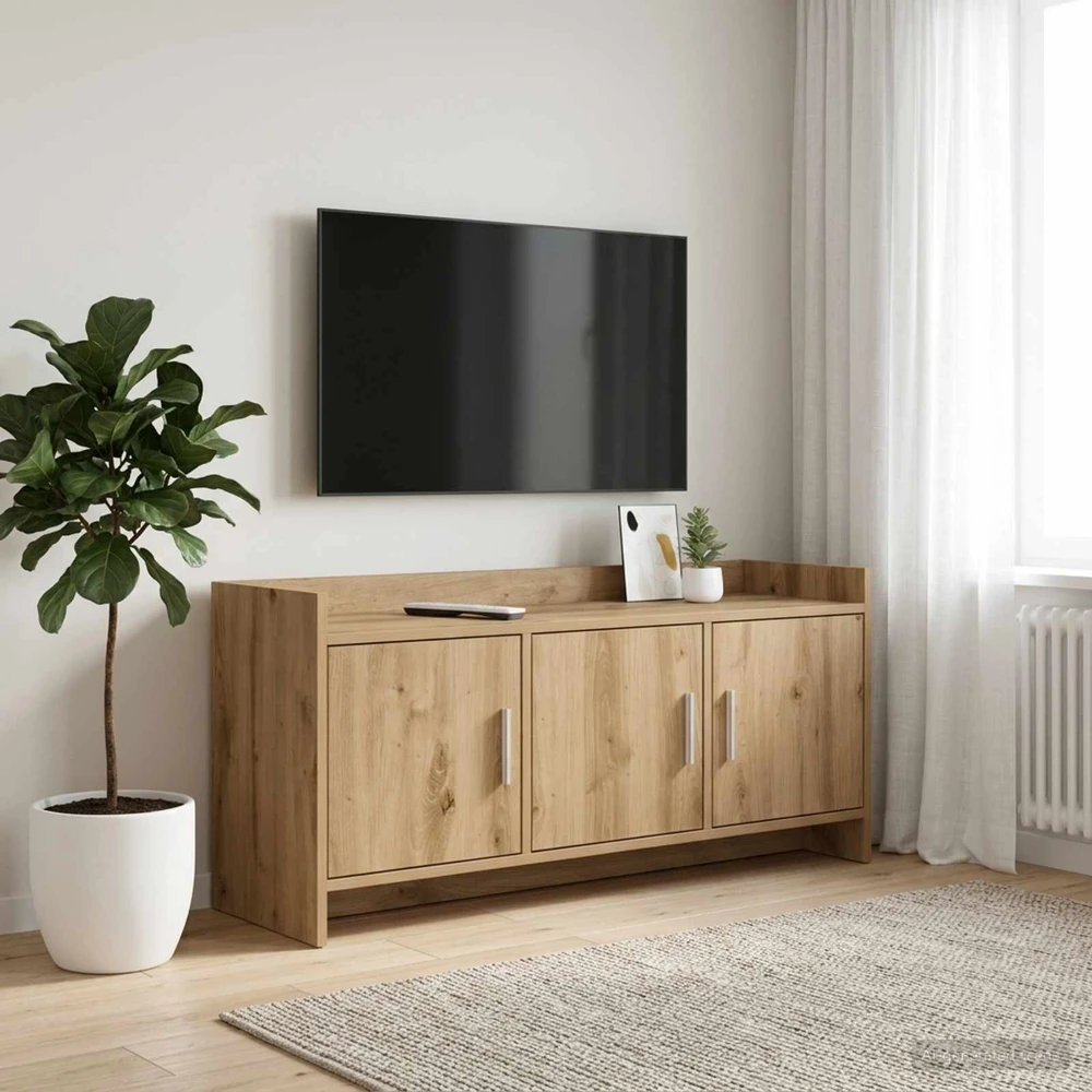 TV staliukas Televizoriaus spintelė 102 x 33 x 47 cm Artisano ąžuolo