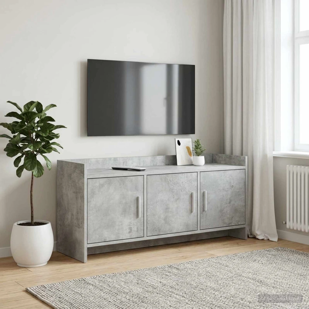 TV staliukas Televizoriaus spintelė 102 x 33 x 47 cm Betono pilka