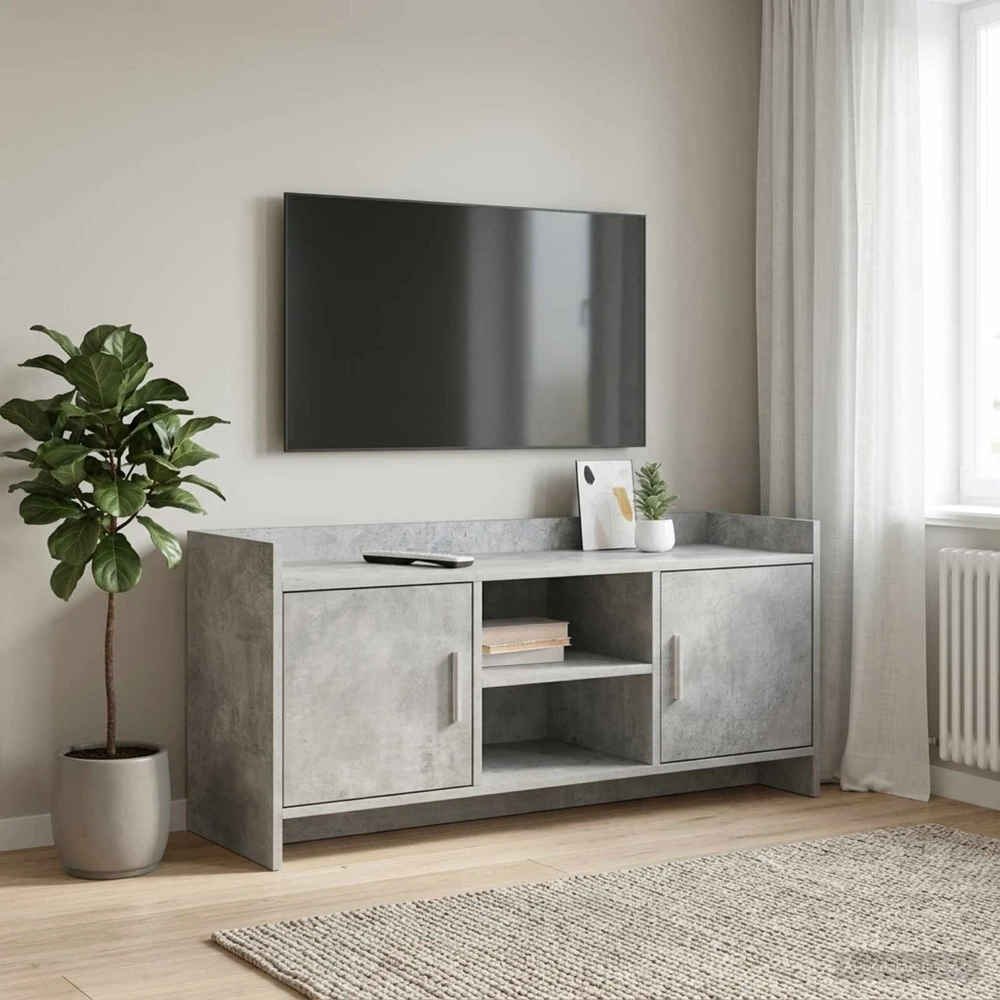 TV staliukas Televizoriaus spintelė 102 x 33 x 47 cm Betono pilka
