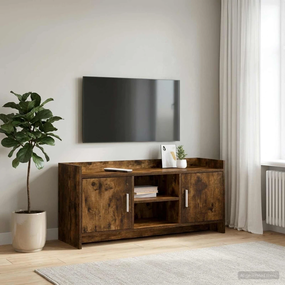 TV staliukas Televizoriaus spintelė 102 x 33 x 47 cm Dūminio ąžuolo