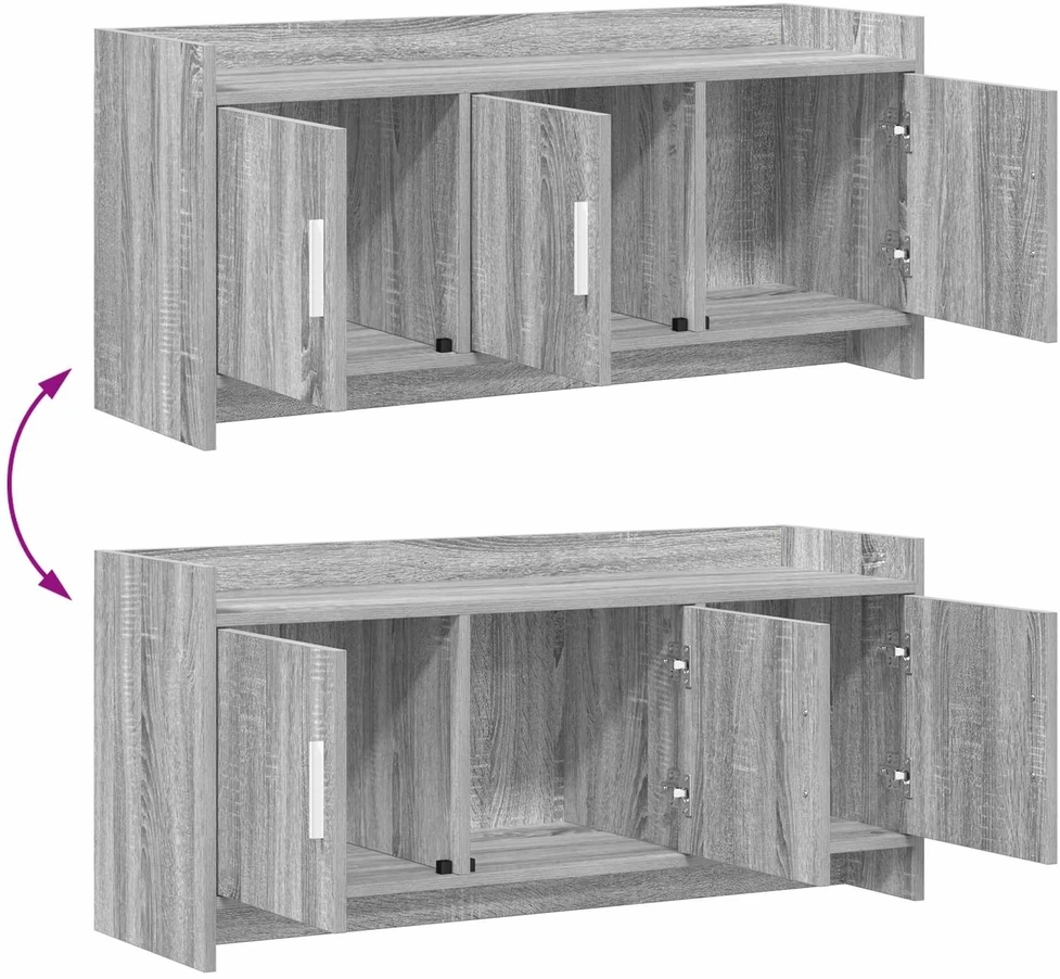TV staliukas Televizoriaus spintelė 102 x 33 x 47 cm Pilka Sonoma