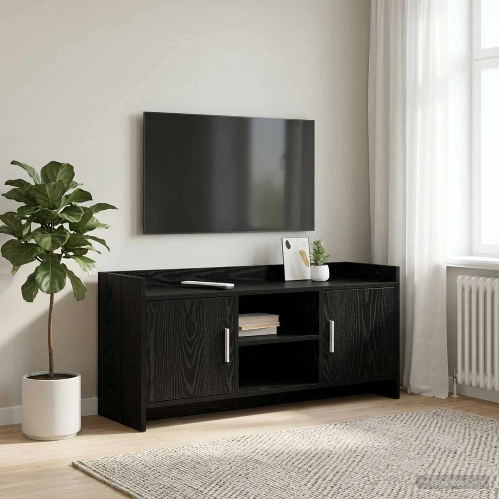 TV staliukas Televizoriaus spintelė 102 x 33 x 47 cm Juodojo ąžuolo