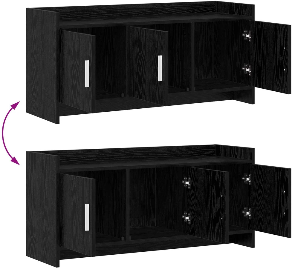 TV staliukas Televizoriaus spintelė 102 x 33 x 47 cm Juodojo ąžuolo