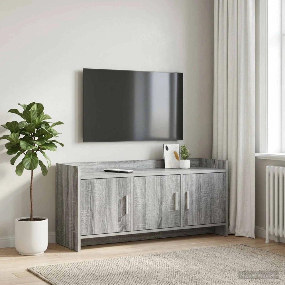 TV staliukas Televizoriaus spintelė 102 x 33 x 47 cm Pilka Sonoma