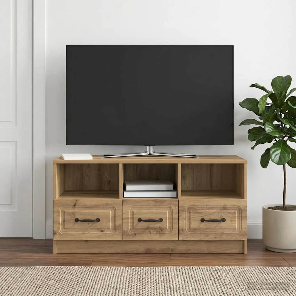 TV staliukas Televizoriaus spintelė 102 x 34,5 x 47 cm Artisano ąžuolo