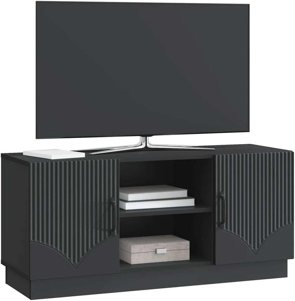 TV staliukas Televizoriaus spintelė 102 x 34,5 x 47 cm Juoda