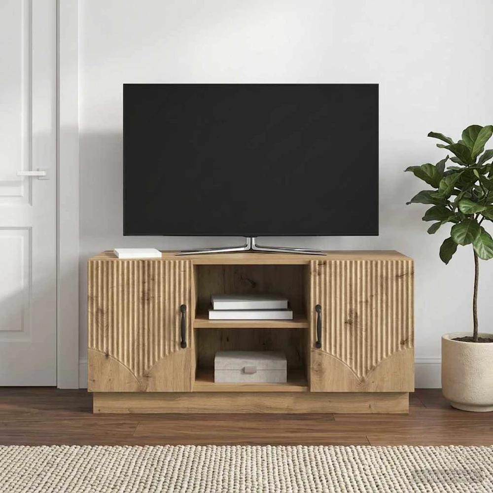 TV staliukas Televizoriaus spintelė 102 x 34,5 x 47 cm Artisano ąžuolo