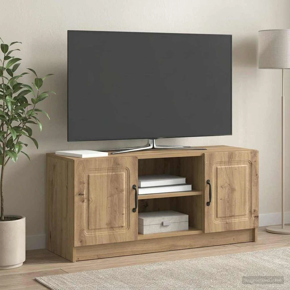 TV staliukas Televizoriaus spintelė 102 x 34,5 x 47 cm Artisano ąžuolo