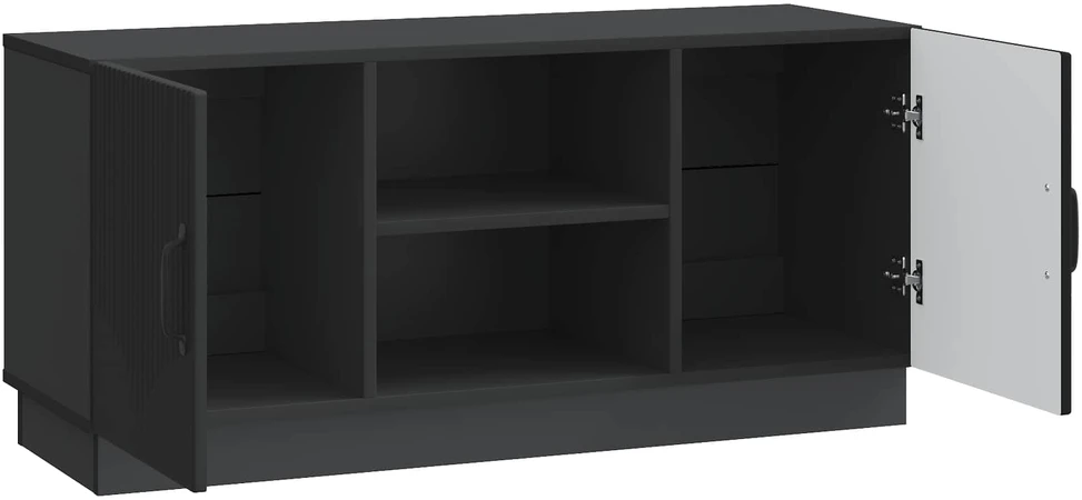 TV staliukas Televizoriaus spintelė 102 x 34,5 x 47 cm Juoda
