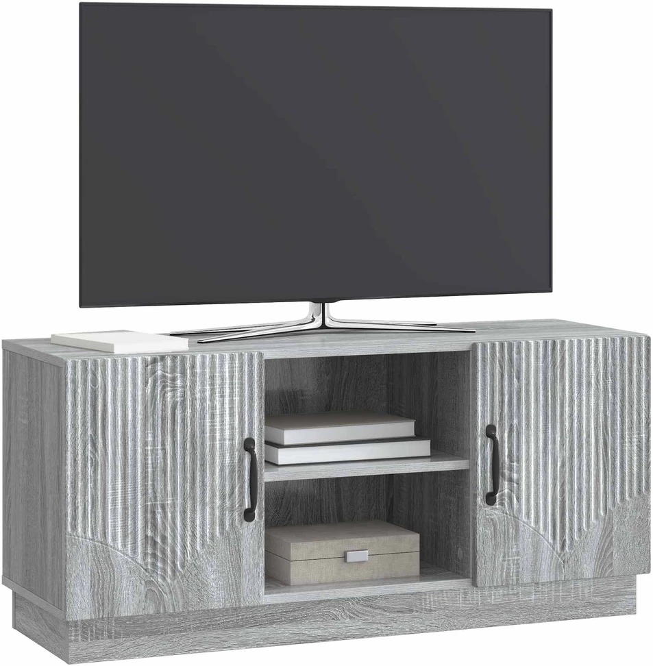 TV staliukas Televizoriaus spintelė 102 x 34,5 x 47 cm Pilka sonoma ąžuolo