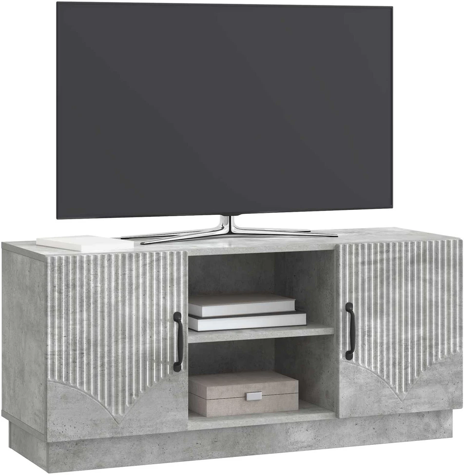 TV staliukas Televizoriaus spintelė 102 x 34,5 x 47 cm Betono pilka