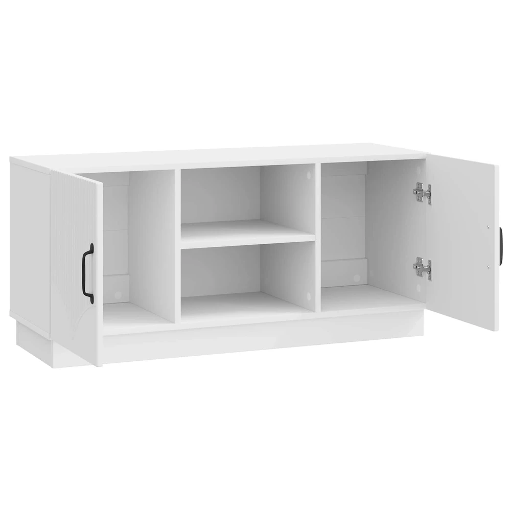 TV staliukas Televizoriaus spintelė 102 x 34,5 x 47 cm Itin blizgi balta
