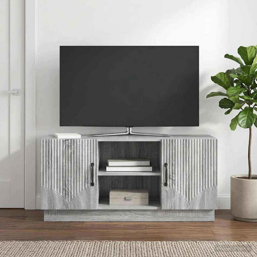 TV staliukas Televizoriaus spintelė 102 x 34,5 x 47 cm Pilka sonoma ąžuolo
