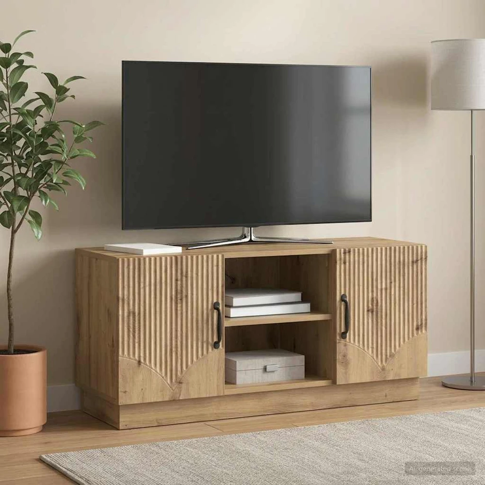 TV staliukas Televizoriaus spintelė 102 x 34,5 x 47 cm Artisano ąžuolo