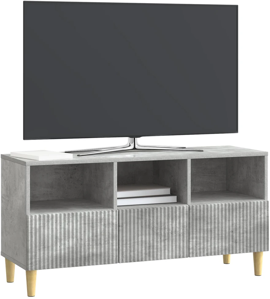 TV staliukas Televizoriaus spintelė 102 x 34,5 x 50 cm Betono pilka