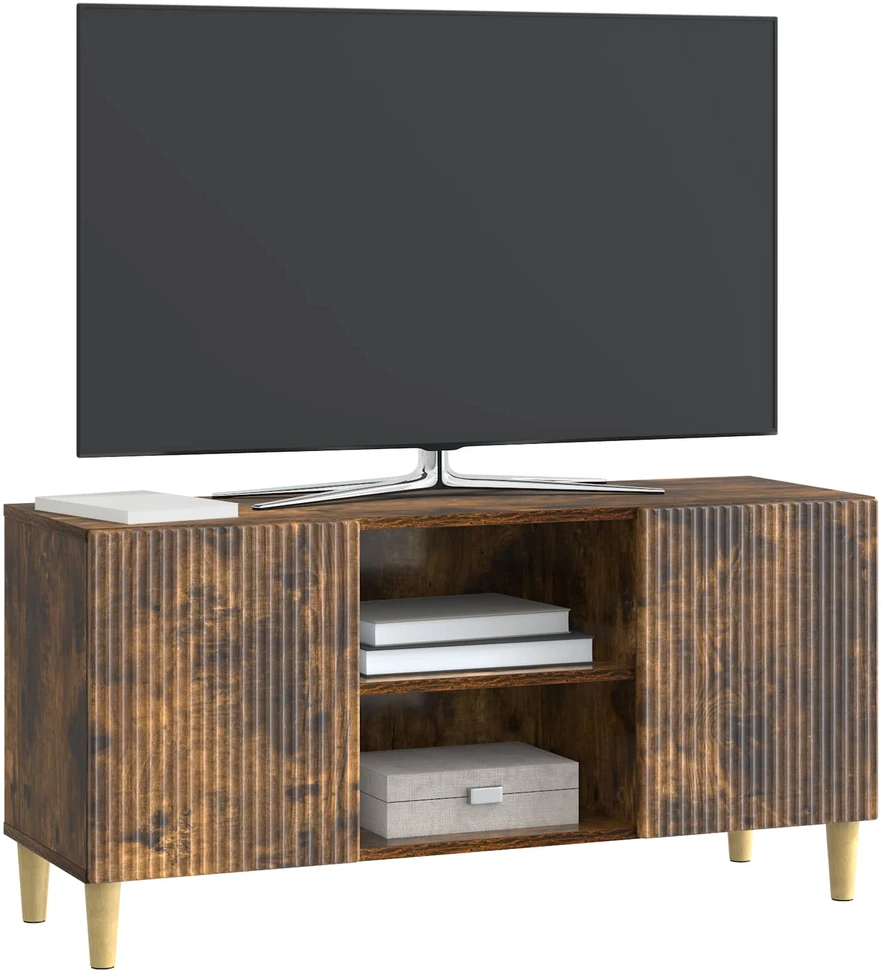 TV staliukas Televizoriaus spintelė 102 x 34,5 x 50 cm Dūminio ąžuolo