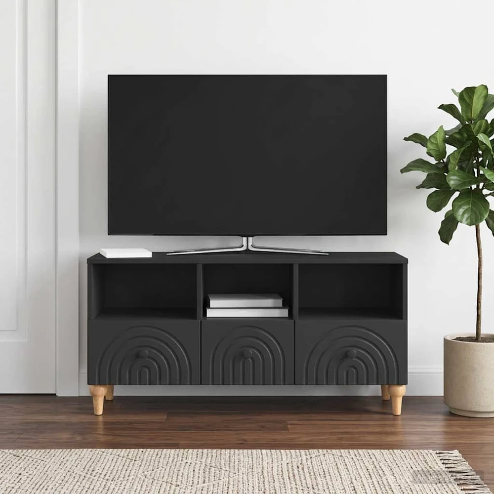 TV staliukas Televizoriaus spintelė 102 x 34,5 x 50 cm Juodas