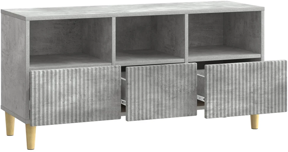 TV staliukas Televizoriaus spintelė 102 x 34,5 x 50 cm Betono pilka