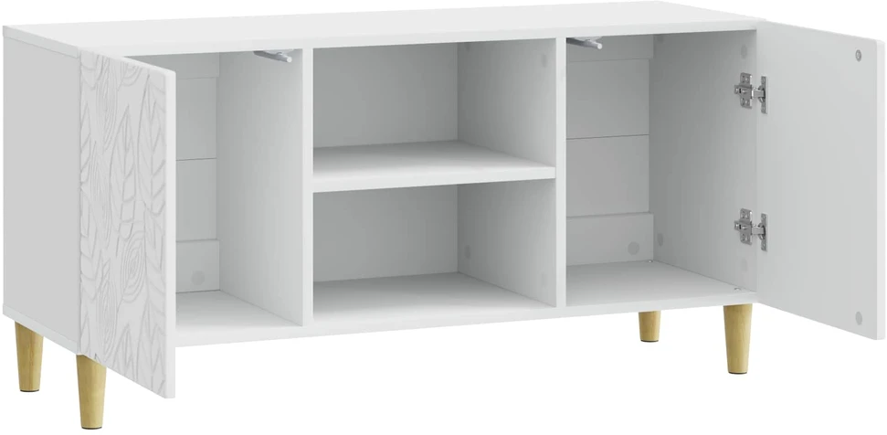 TV staliukas Televizoriaus spintelė 102 x 34,5 x 50 cm Itin blizgi balta