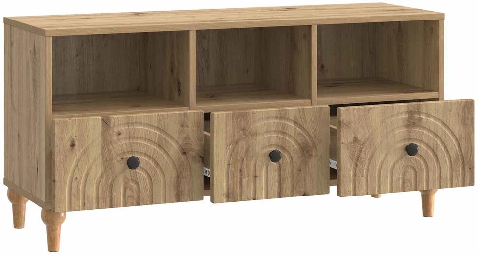 TV staliukas Televizoriaus spintelė 102 x 34,5 x 50 cm Amatinė Ąžuolas