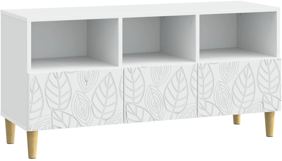 TV staliukas Televizoriaus spintelė 102 x 34,5 x 50 cm Balta