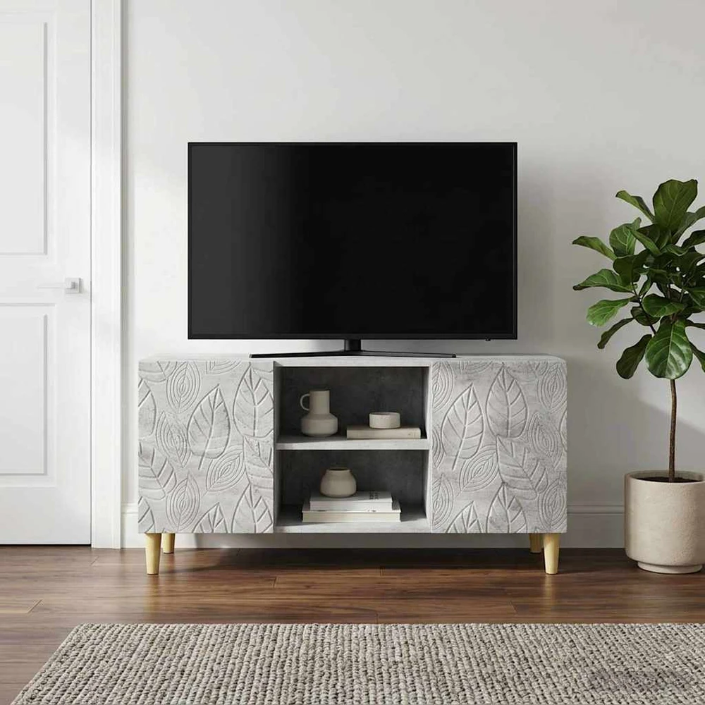 TV staliukas Televizoriaus spintelė 102 x 34,5 x 50 cm Betono pilka