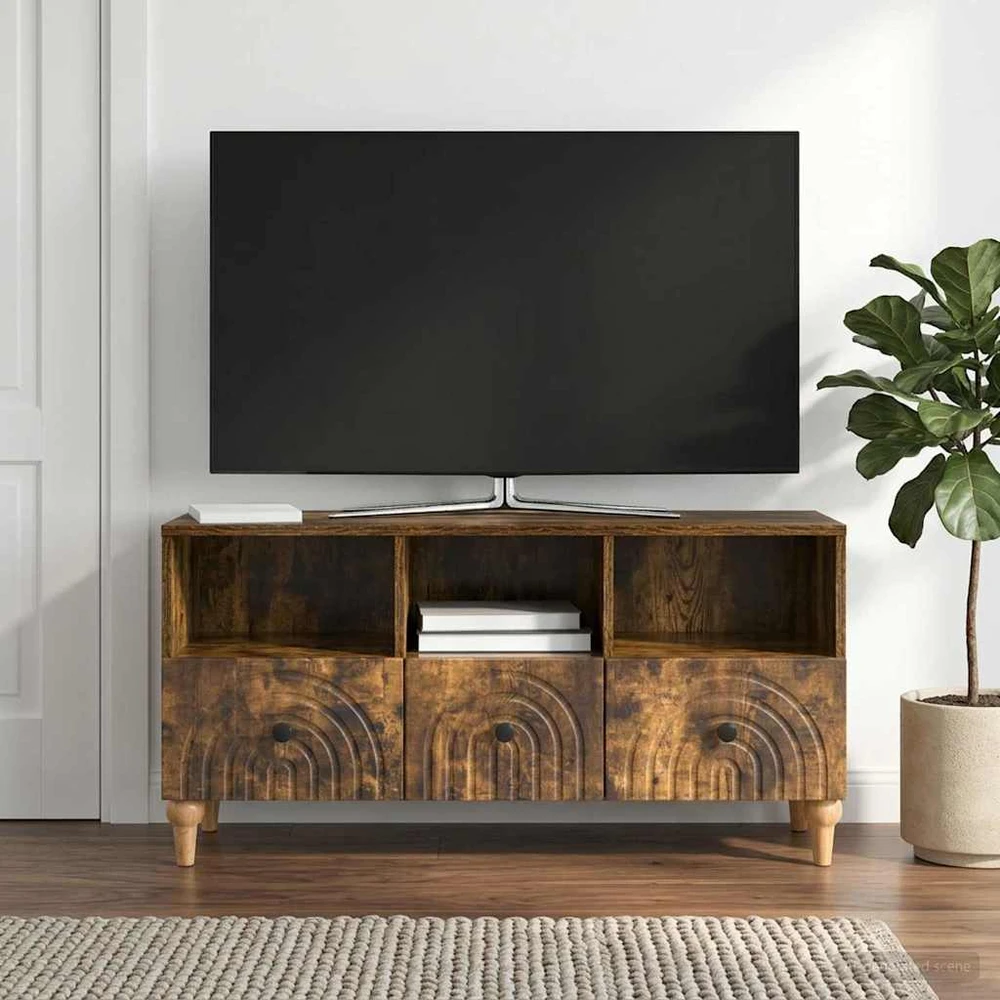 TV staliukas Televizoriaus spintelė 102 x 34,5 x 50 cm Rūkytas Ąžuolas