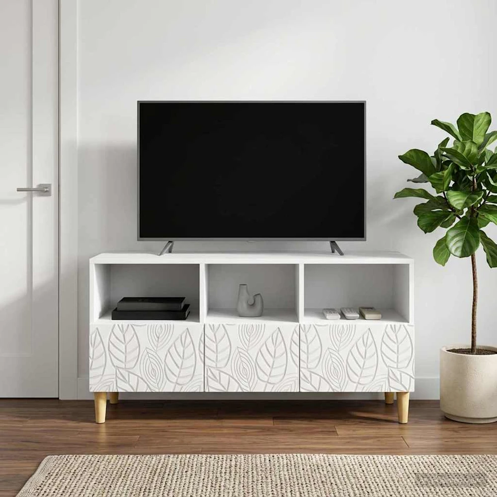 TV staliukas Televizoriaus spintelė 102 x 34,5 x 50 cm Balta