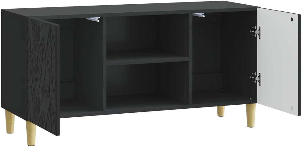 TV staliukas Televizoriaus spintelė 102 x 34,5 x 50 cm Juoda