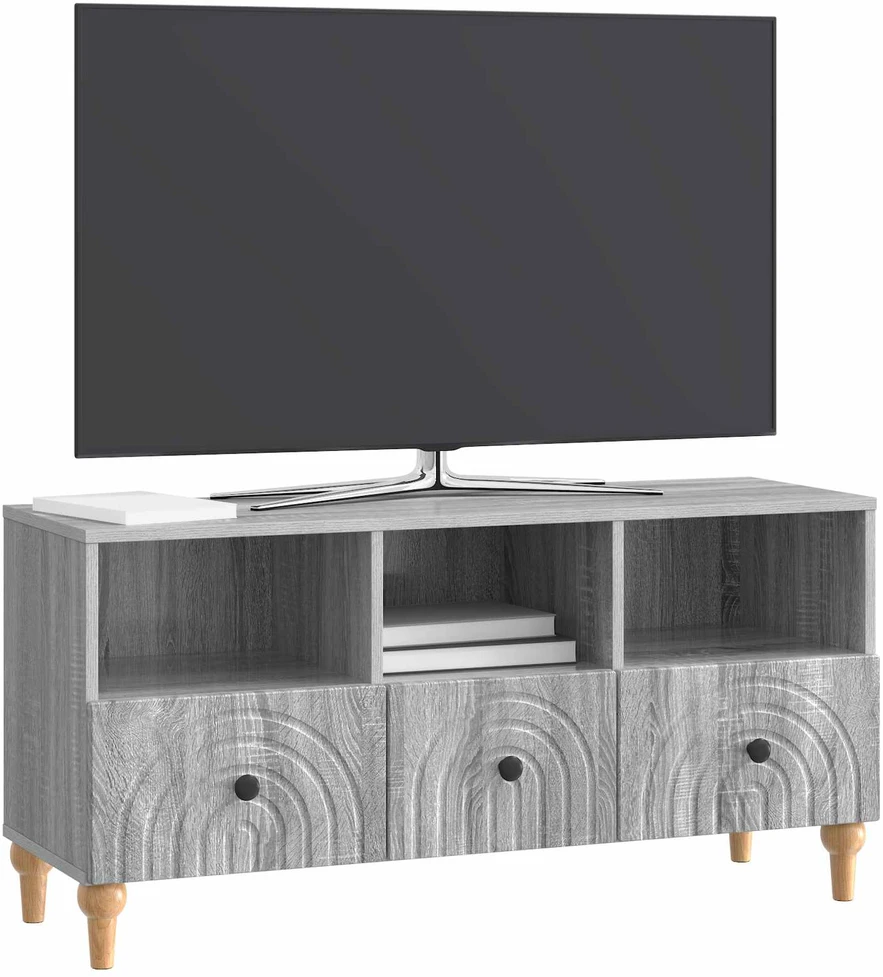 TV staliukas Televizoriaus spintelė 102 x 34,5 x 50 cm Pilka Sonoma