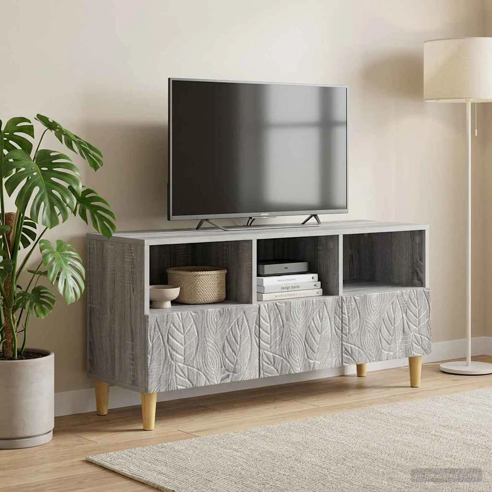 TV staliukas Televizoriaus spintelė 102 x 34,5 x 50 cm Pilka Sonoma
