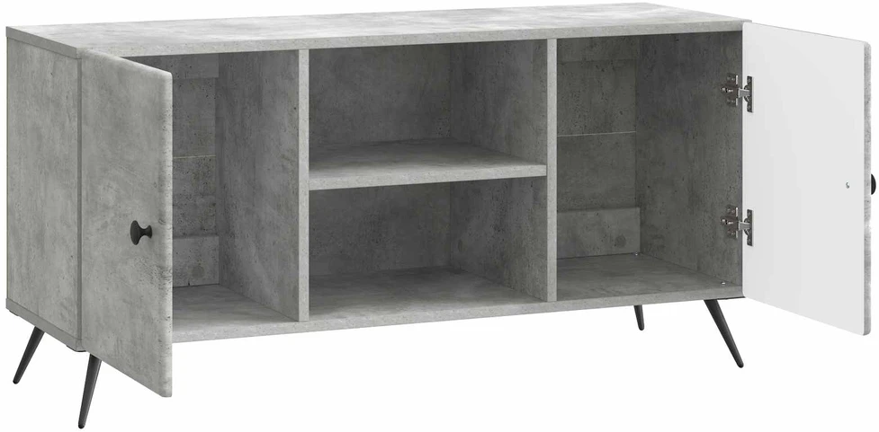 TV staliukas Televizoriaus spintelė 102 x 34,5 x 50 cm Betono pilka