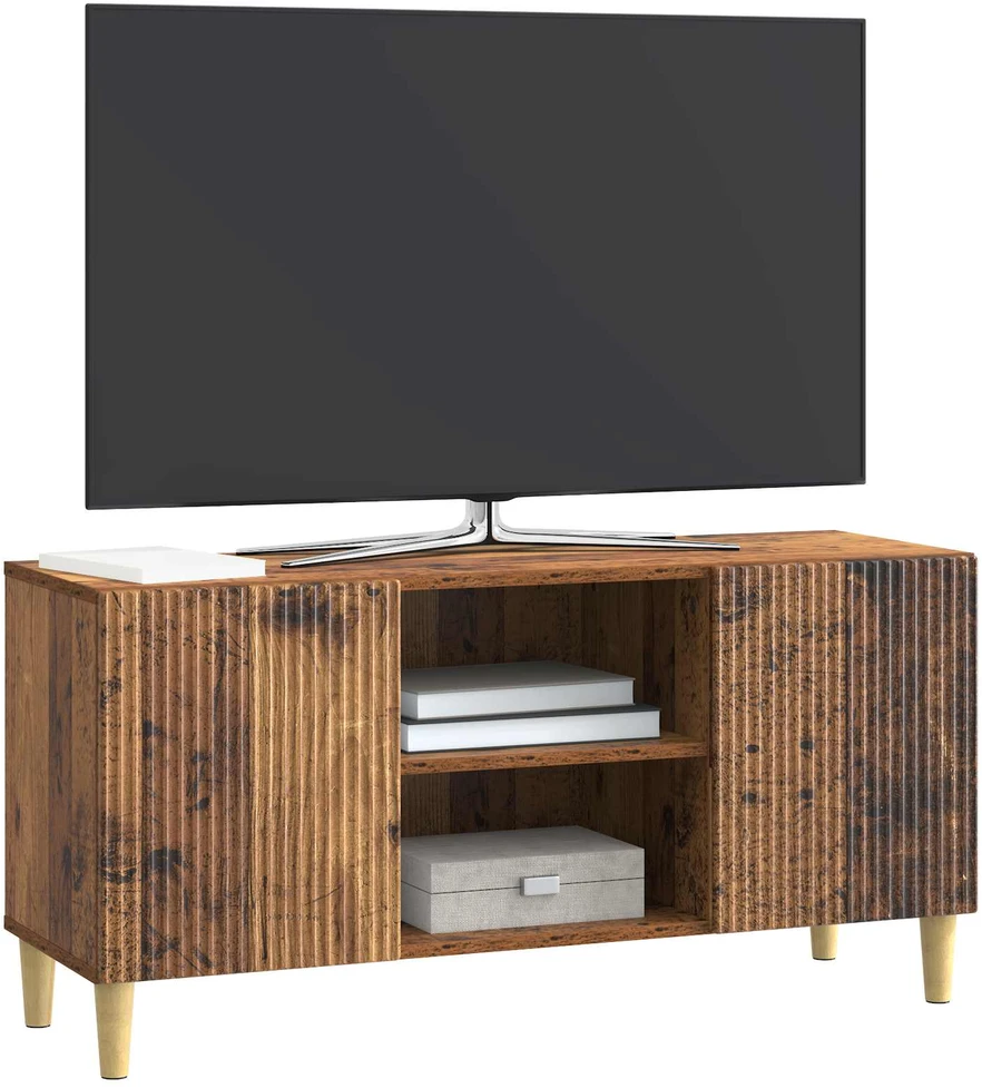 TV staliukas Televizoriaus spintelė 102 x 34,5 x 50 cm Sendintos medienos